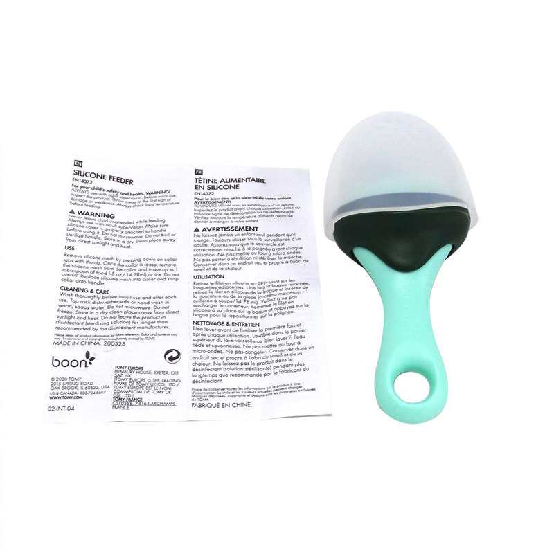 Grignoteuse bébé grise et aqua Boon