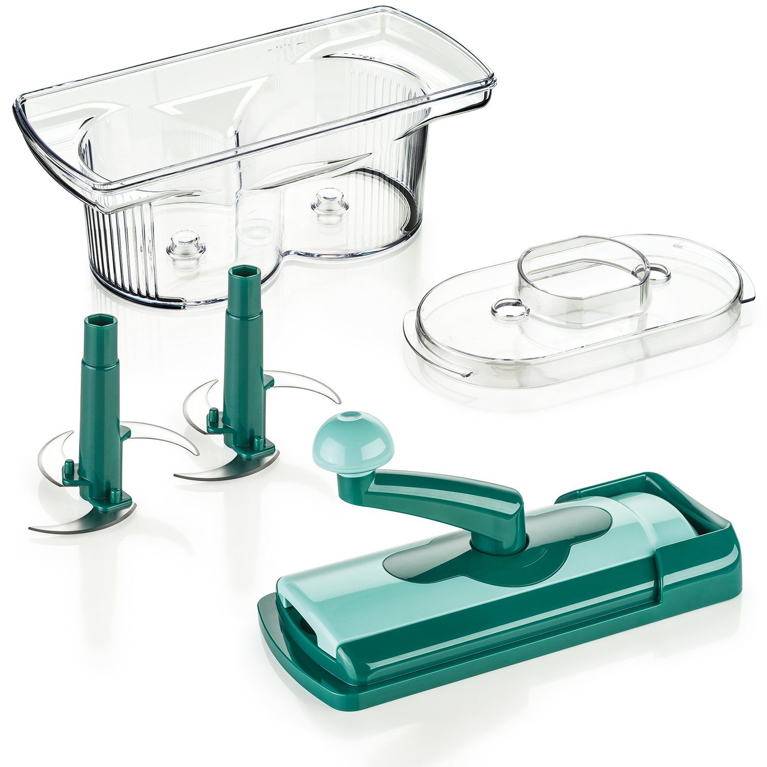 Genius Gemüseschneider Nicer Dicer Twist Salat Obst Schneider, 5 in 1 Funktion Gemüsereibel Küchenhelfer