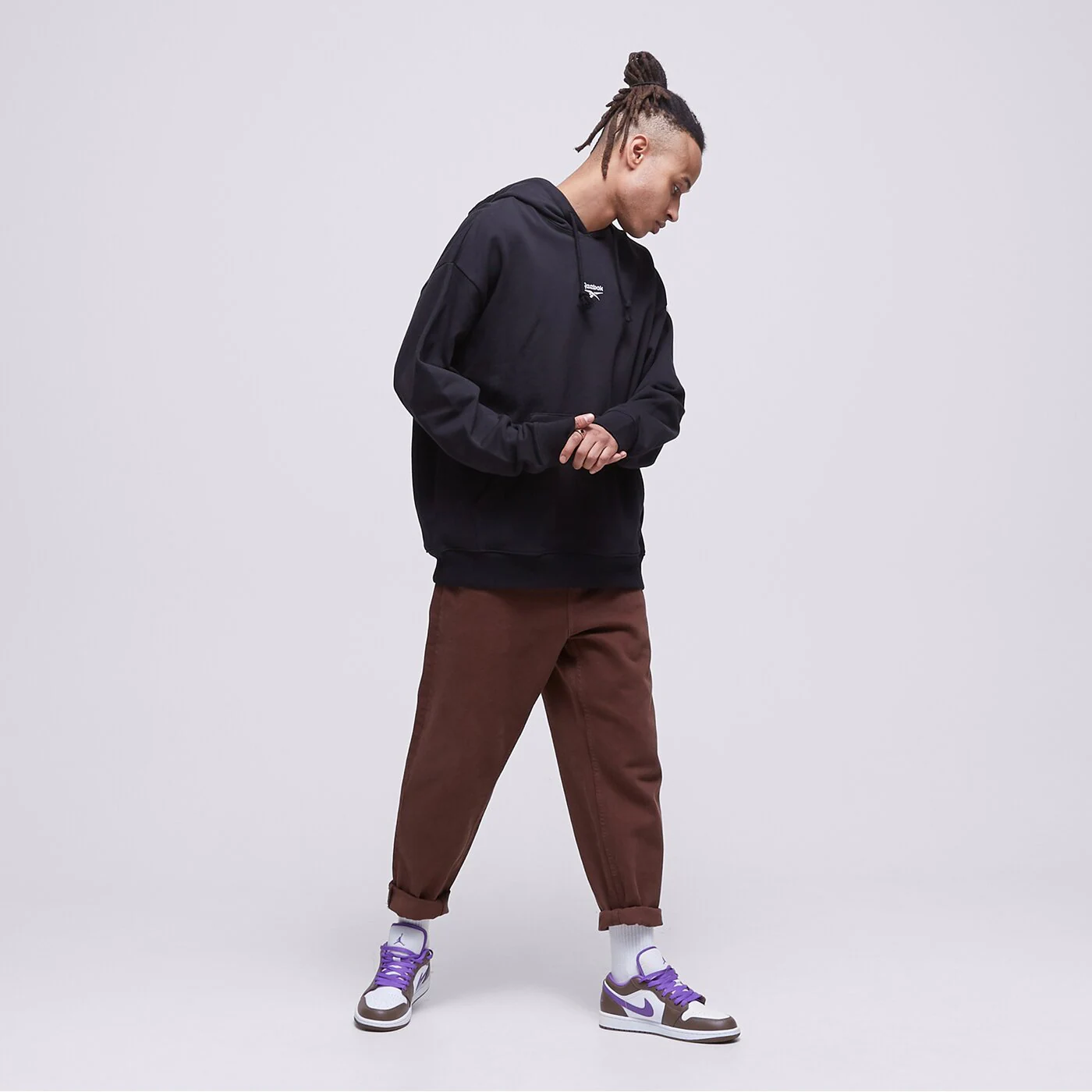 REEBOK SWEATSHIRT Z KAPTUREM CL SV CREW Schwarz