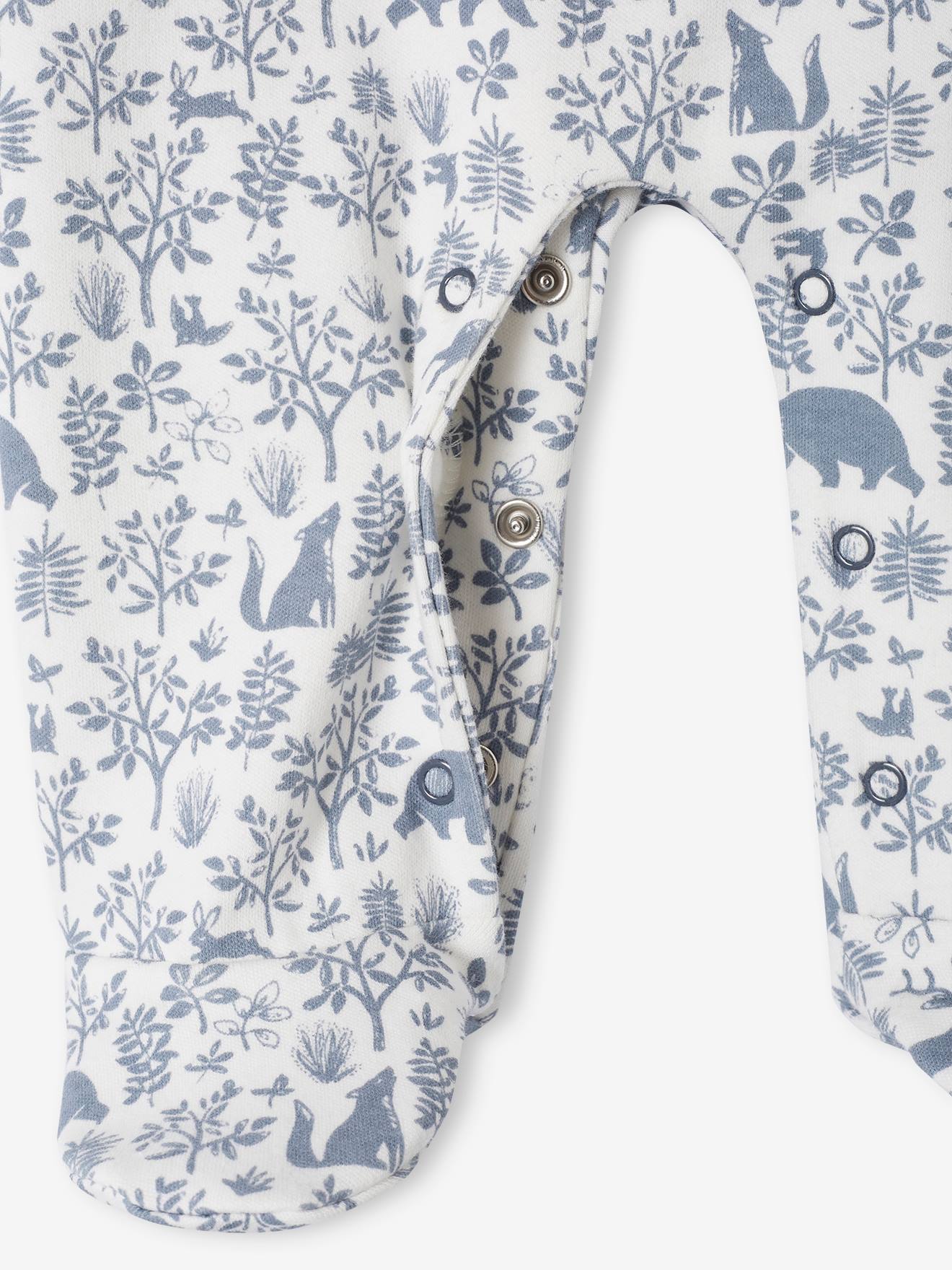 Vertbaudet Baby-Set: Strampler, Body & Schmusetuch, Bio-Baumwolle Oeko-Tex - jeansblau