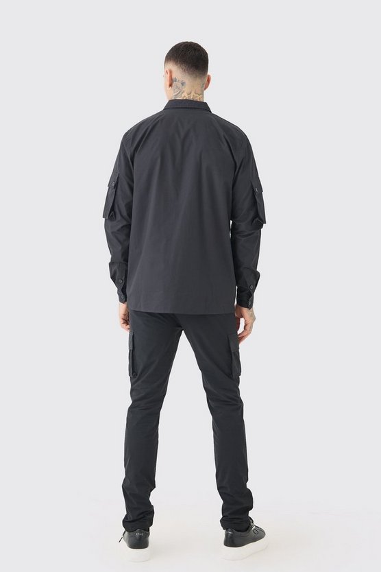 Tall elastische Skinny Stretch Cargo-Hose