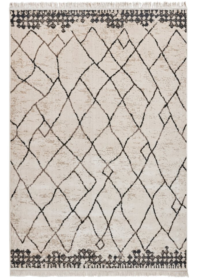 Teppich in Berber Optik mit Fransen