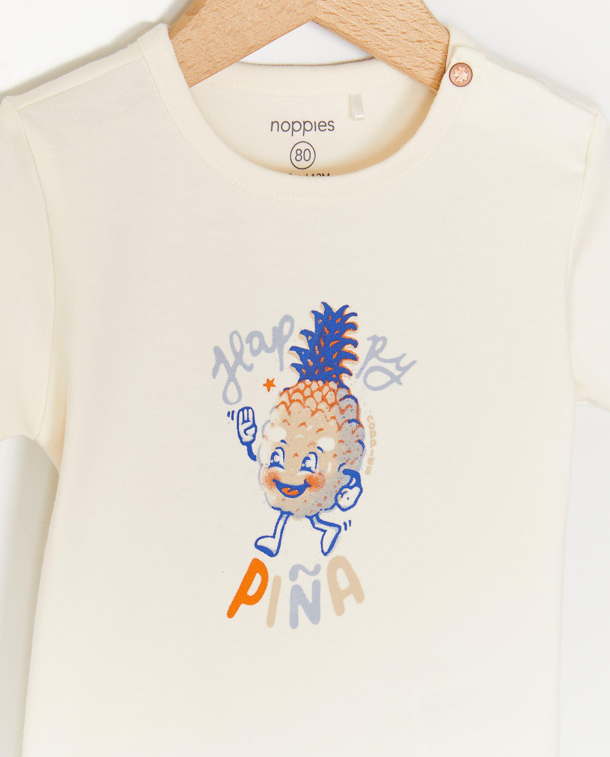 Noppies t-shirt med ananastryck vit