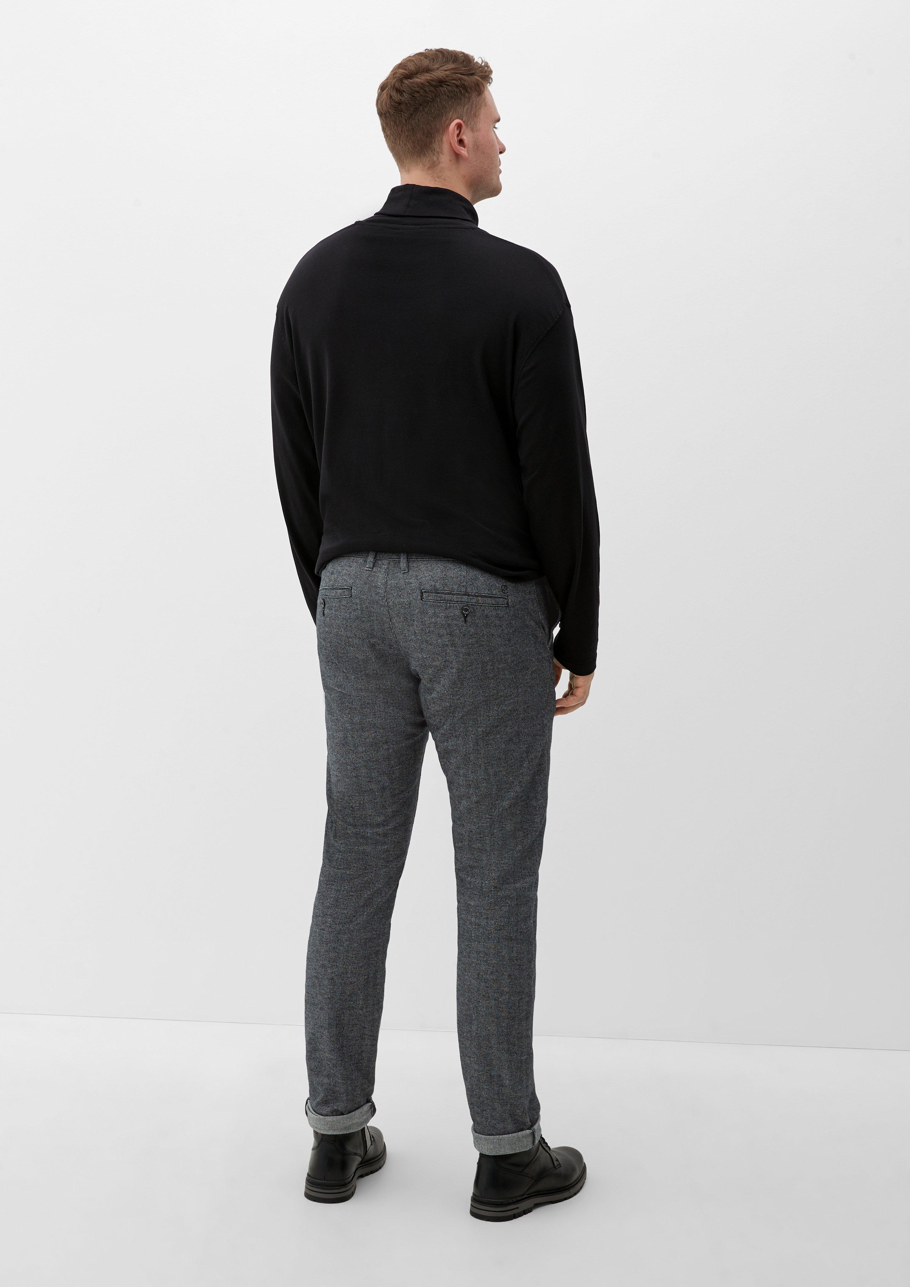 Relaxed: Chino mit Dobby-Struktur  2124761-98K2