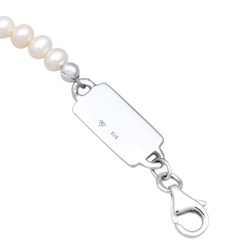 KUZZOI KUZZOI Bracelet Hommes tendance vintage avec perles d'eau douce en argent sterlin Bracelet