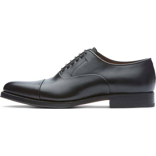 Lottusse Oxford Aus Anilin-Kalbsleder In Schwarz/Crust