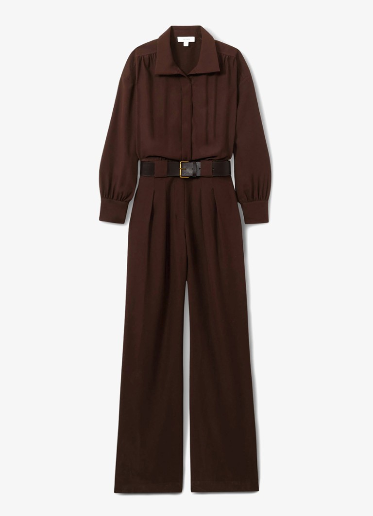Reiss Czara wide fit jumpsuit with belt