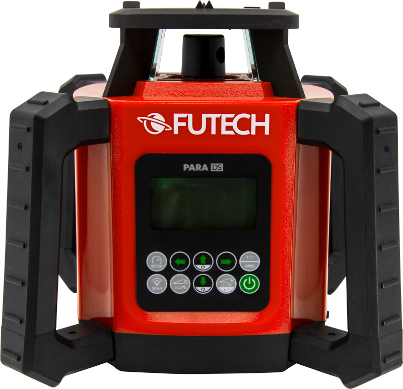 Futech 052.05G.50-P Para DS vihreä pyörivä laser + vastaanotin Para-vastaanotin MM + jalusta 330 cm + mittaus 240 cm