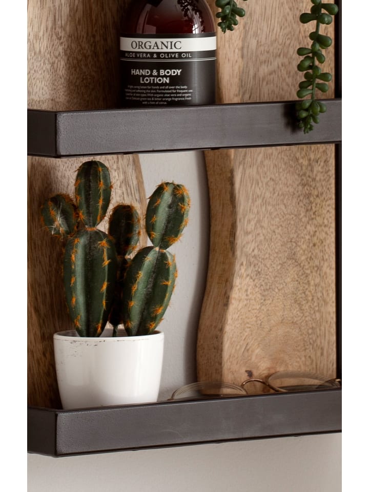 KADIMA DESIGN Wandregal 30x80x10 cm Massivholz / Metall Hängeregal günstig kaufen onesize