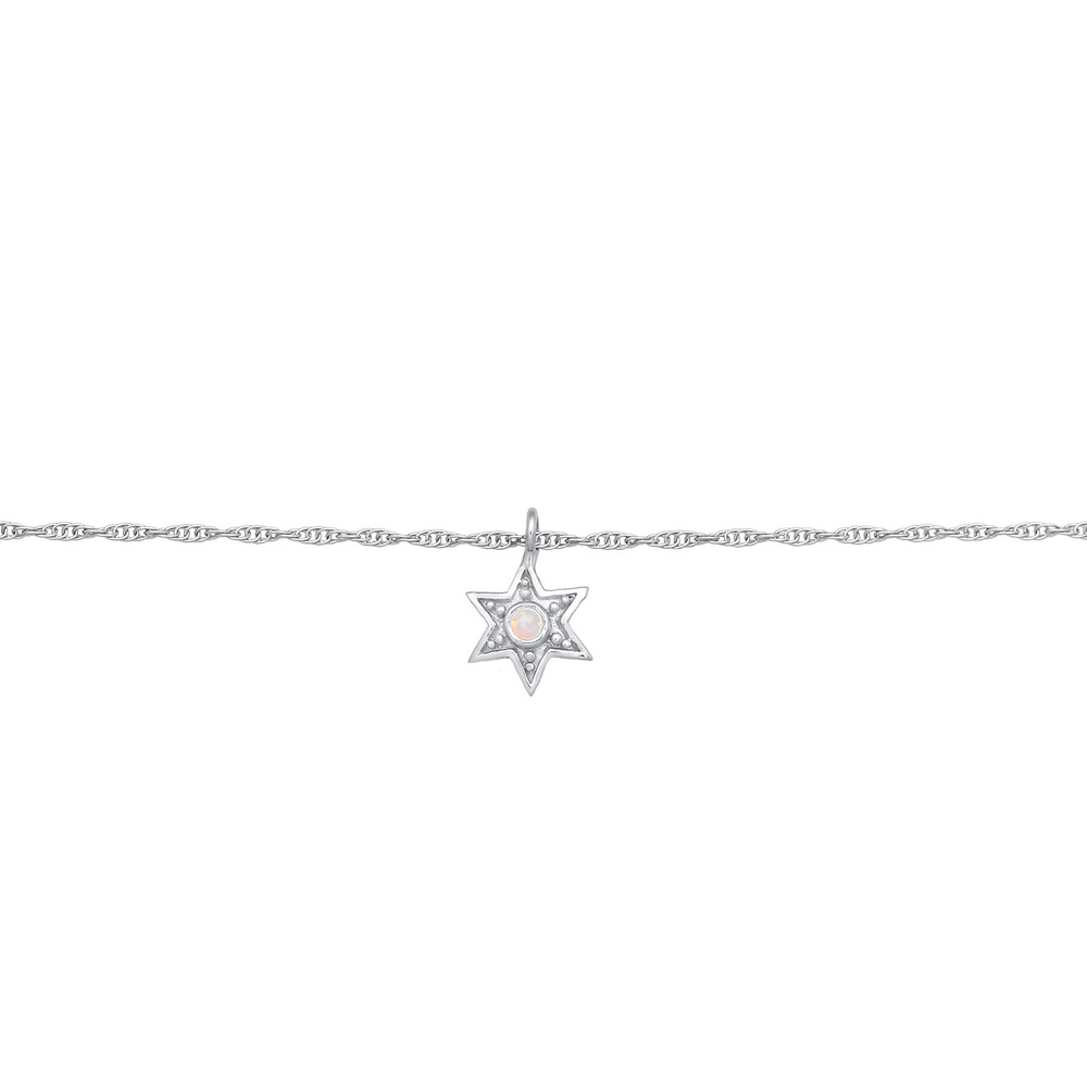 Elli Elli Collier Femmes choker pendentif étoile Astro avec opale en argent sterling 9 collier