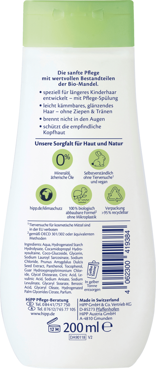 Baby Shampoo & Spülung sensitiv, 200 ml