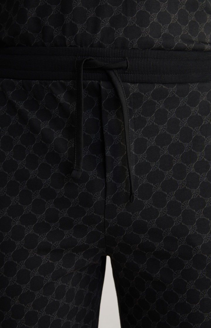 Loungewear Shorts in Schwarz gemustert