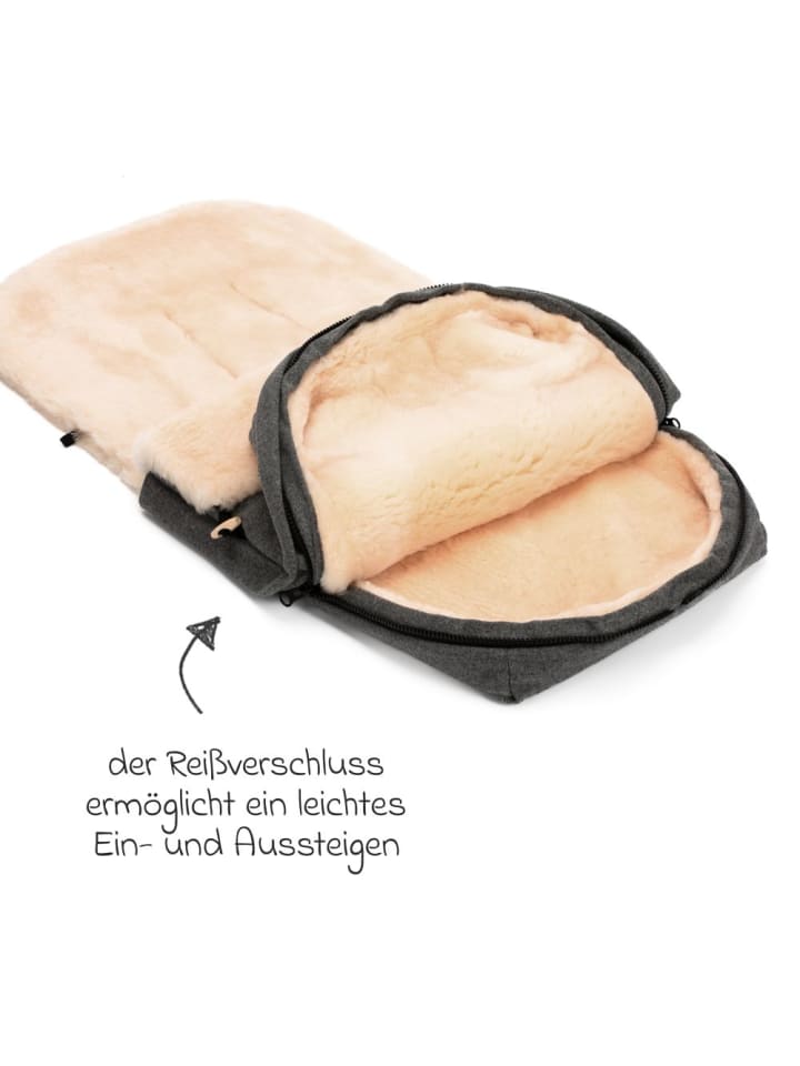 fillikid Lammwoll-Fußsack Bernina Wool für Buggy, in grau günstig kaufen onesize