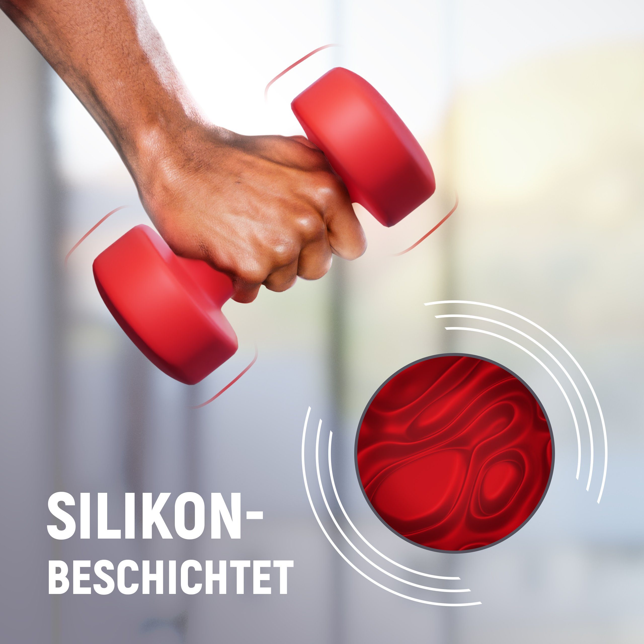 NEOLYMP Hantel-Set Premium Kurzhanteln, Neoprenhanteln, Silikonhanteln, ND210, (Set, 2er-Set, paarweise), Neopren, Anti-Rutsch, bodenschonend, Stahlkern, hexagonale Form,paarw.
