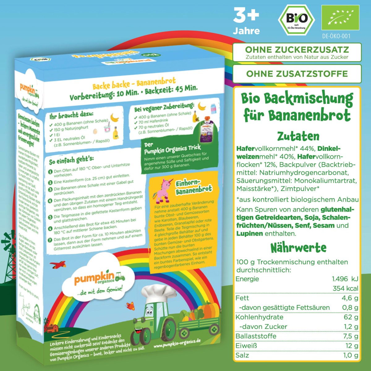 Backmischung Bananenbrot Hafer & Dinkel, ab 3 Jahren, 350 g
