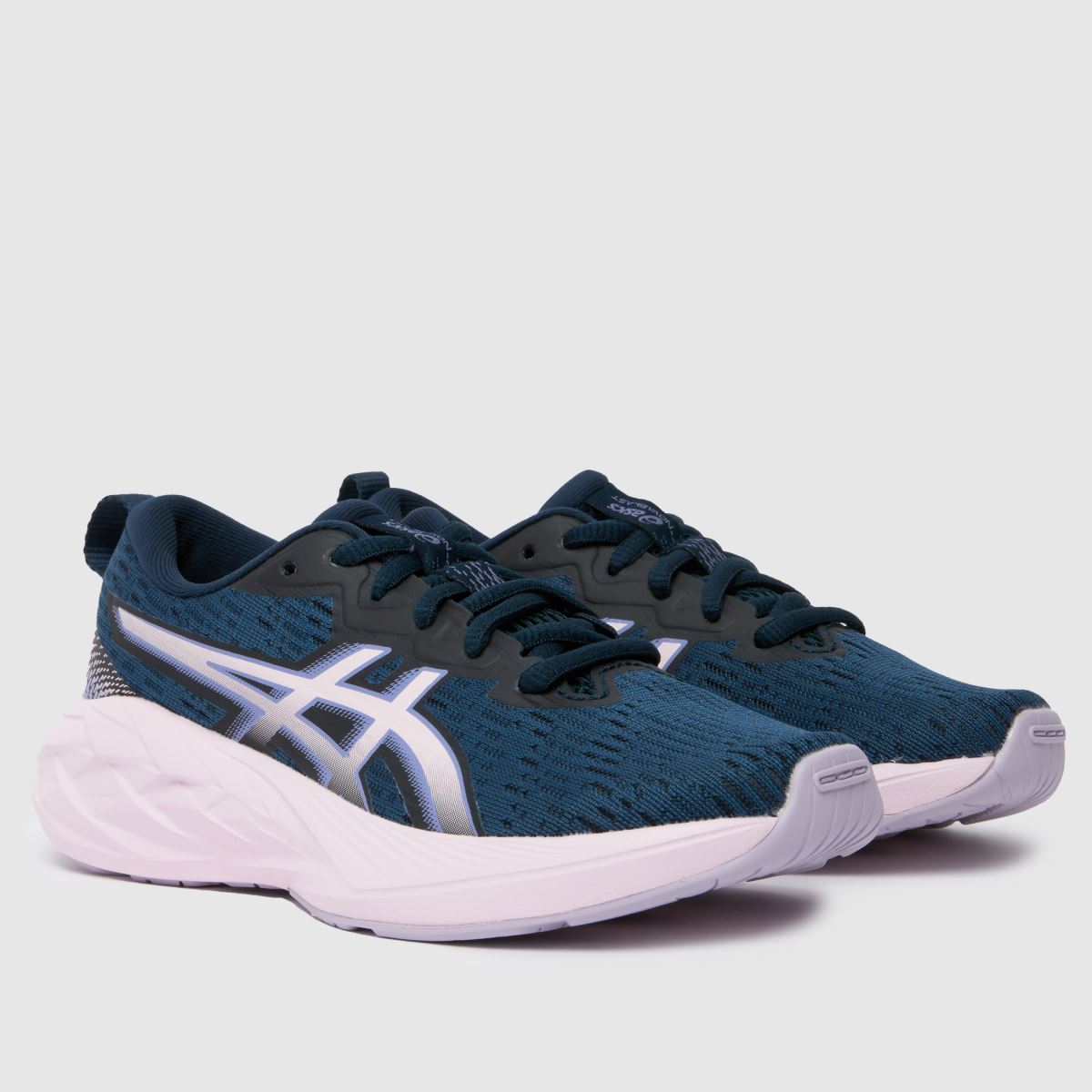 ASICS marinblå multifärgade novablast 4 gs flickor junior träningsskor