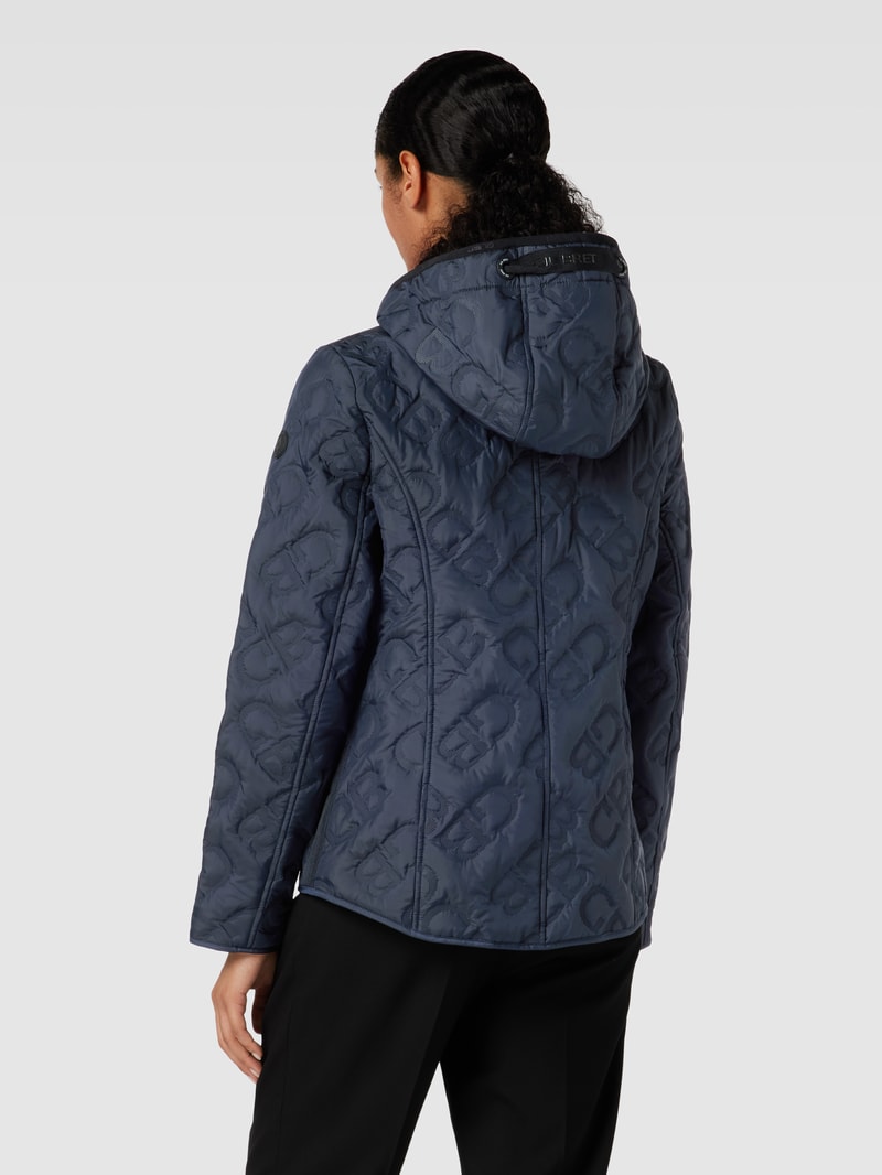Steppjacke mit Logo-Muster in marineblau