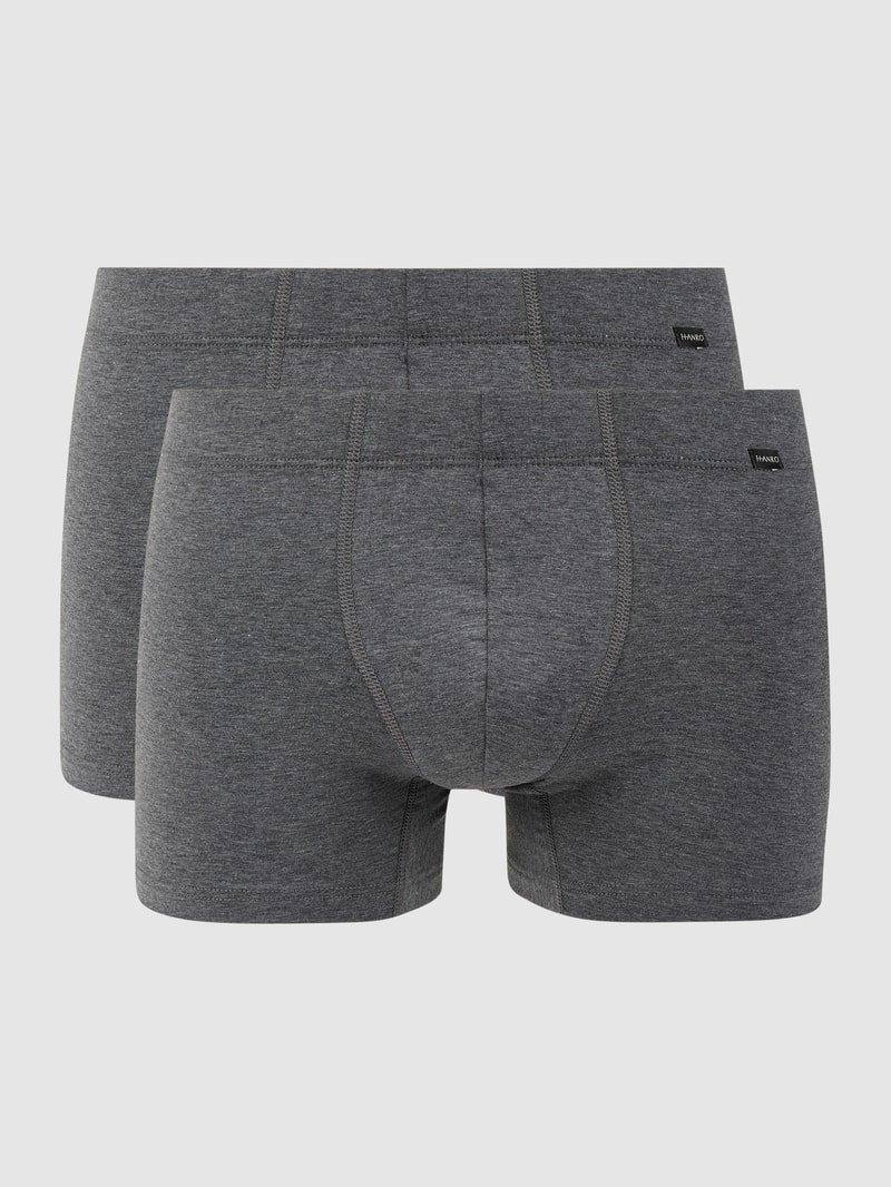Trunks mit Label-Detail im 2er-Pack in anthrazit meliert
