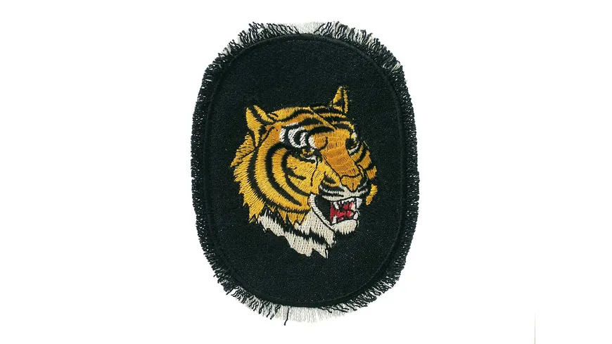 Mono Quick Bügelmotiv Jeansflick Tiger schwarz