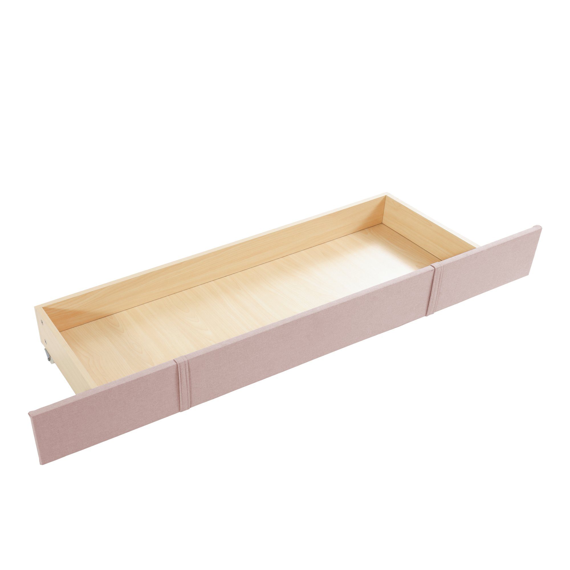 Flieks Polsterbett, Leinen Doppelbett 140x200cm mit Schublade und Lattenrost