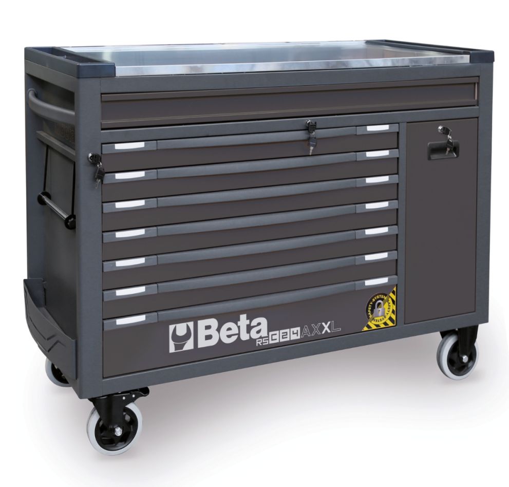 Beta 024004787 RSC24AXXL-A Werkzeugwagen mit 8 Schubladen, grau