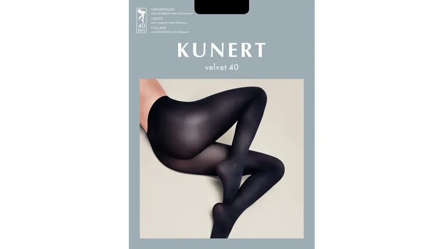 KUNERT Damen Feinstrumpfhose VELVET 40 DEN marine
