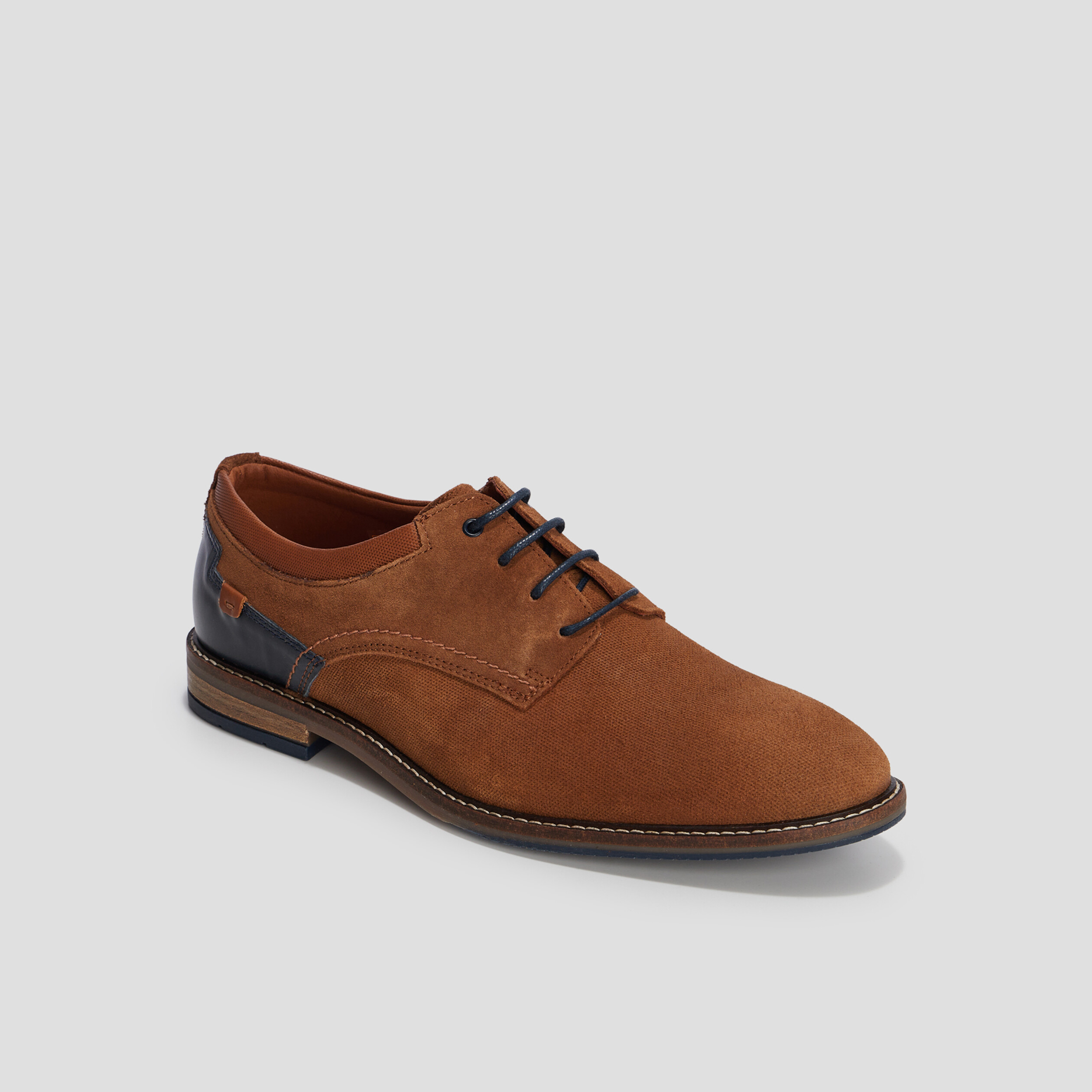 Derbies à lacets en cuir Creeks Demio marron homme | La Halle