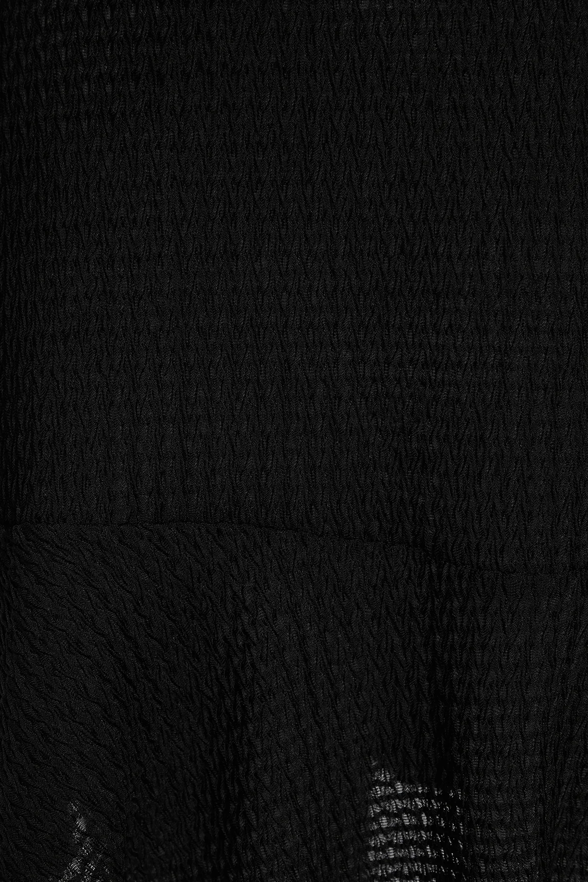 Trendyol Collection  Schwarzes, figurbetontes, gestricktes Mini-Strandkleid mit Rüschen TBESS24EL00003