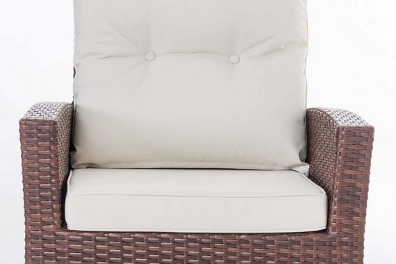 TPFGarden Gartensessel Fino - Rattansessel für Garten und Terrasse - Farbe: braun-meliert (Hochwertiger und stabiler Gartensessel aus handgefertigtem Polyrattan, 1-St., Outdoor-Sessel mit pulverbeschichtetem Aluminumgestell), Balkonstuhl, Terrasssens