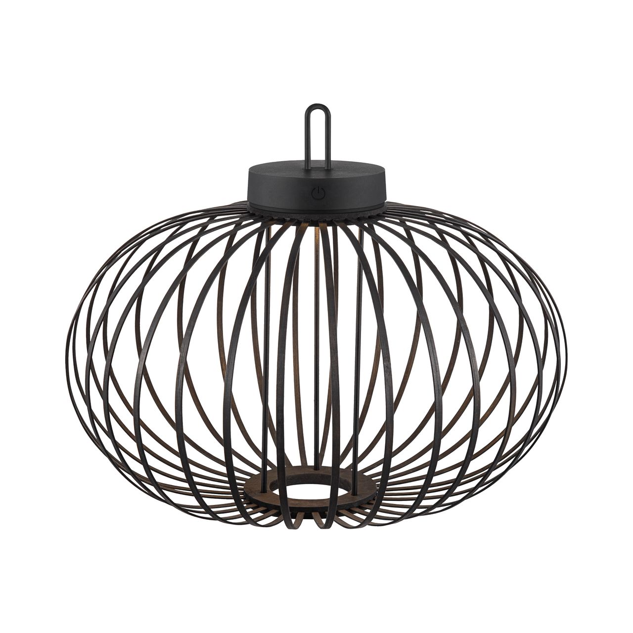 JUST LIGHT Akku Pendelleuchte AKUBA, 1x LED-Board/1,50Watt/2700Kelvin, IP44, Schwarz
