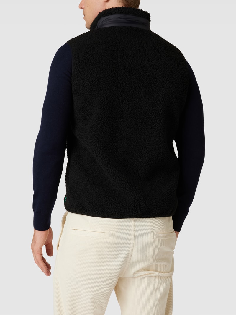 Weste mit Label-Patch Modell 'ISMAEL' in schwarz
