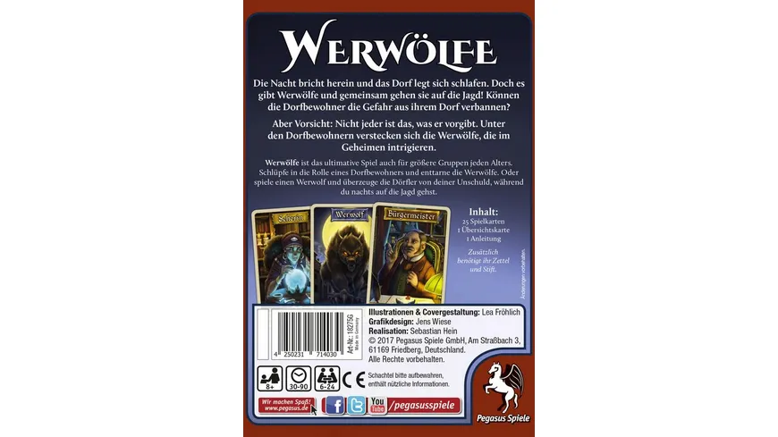 Pegasus - Funspiele - Werwölfe (Neuausgabe)