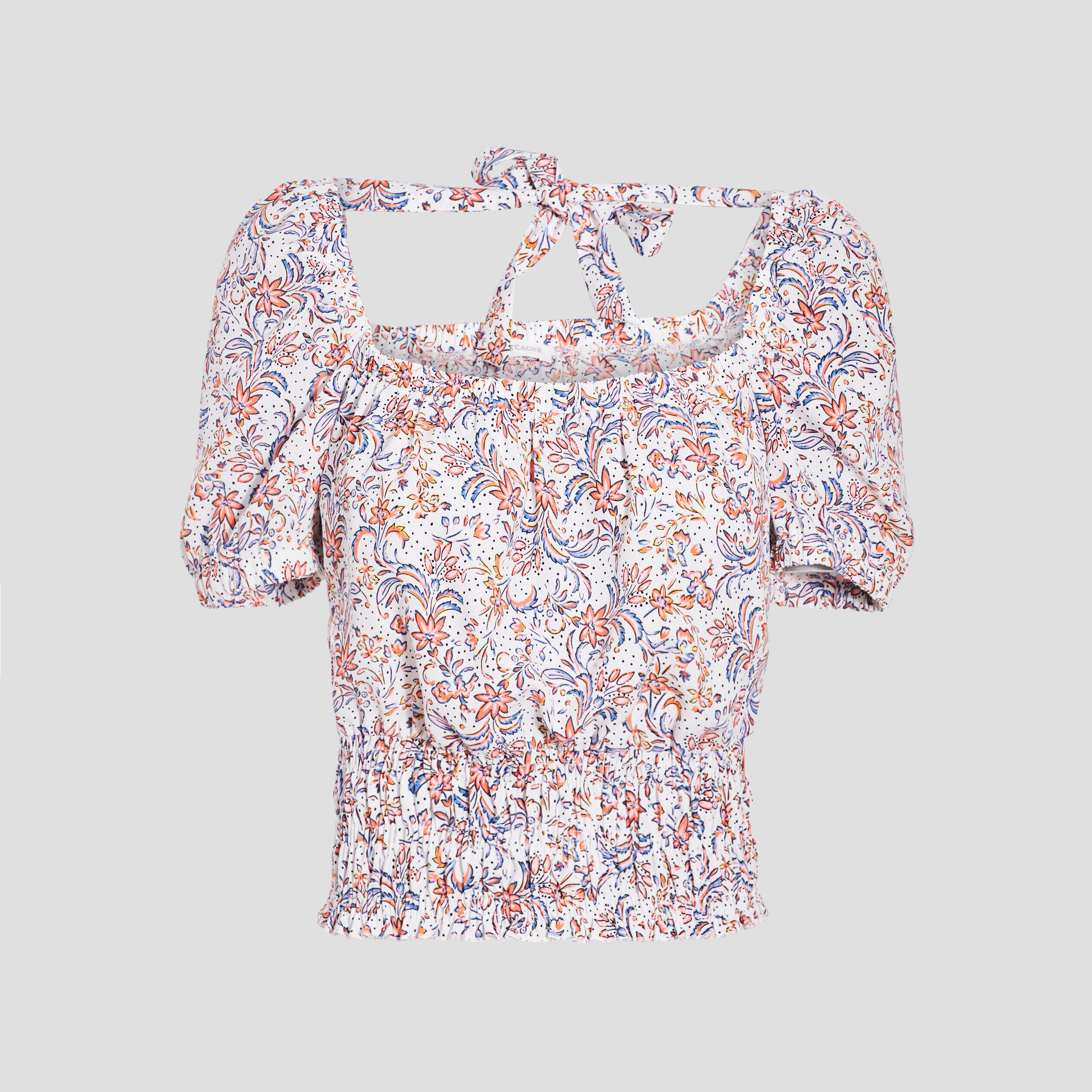 Blouse manches courtes blanc femme | Cache Cache