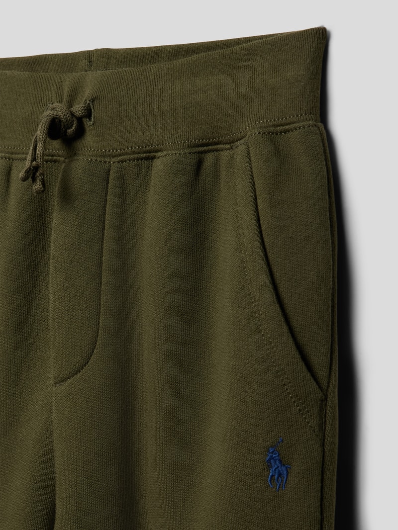 Cargohose mit Label-Stitching in beige