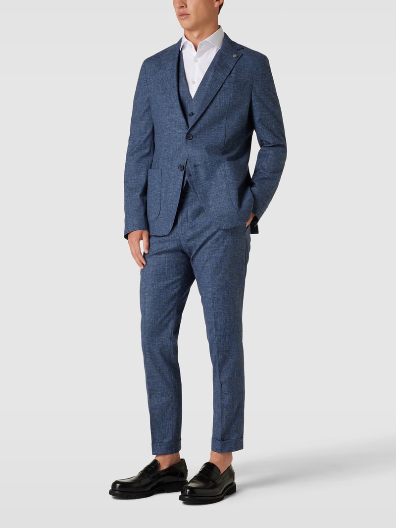 Stoffhose mit Bügelfalten Modell 'Luc' in royalblau