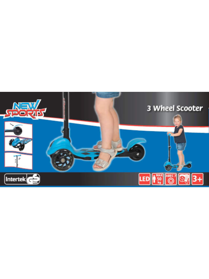 New Sports Roller 3-Wheel Scooter Blau, 120 mm, ABEC 7, ab 3 Jahre günstig kaufen onesize