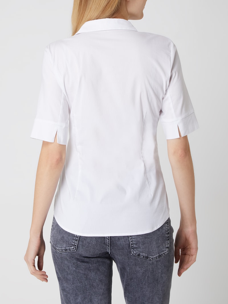 Bluse mit kurzem Arm in weiß