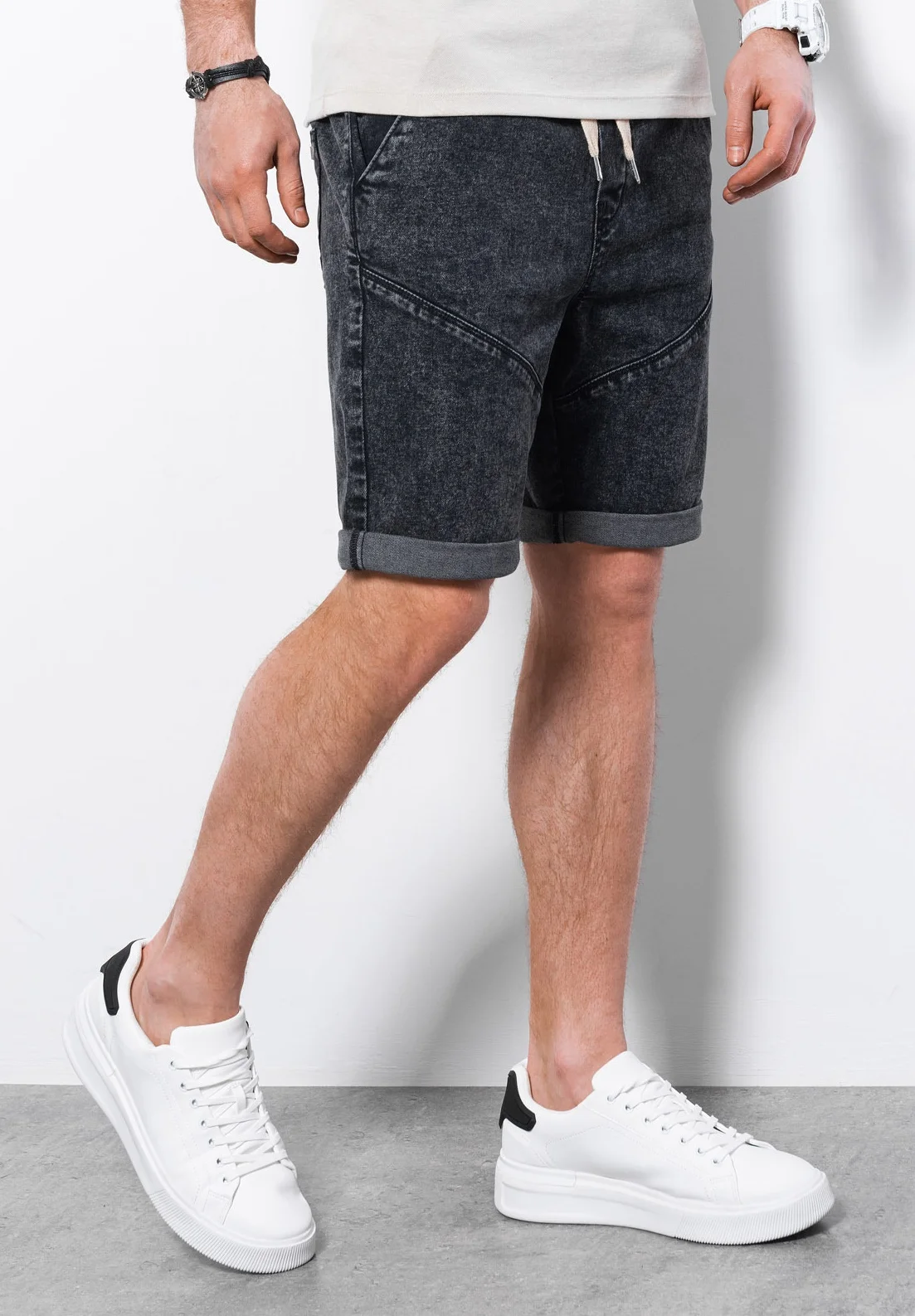 Pantalones cortos de mezclilla ombré