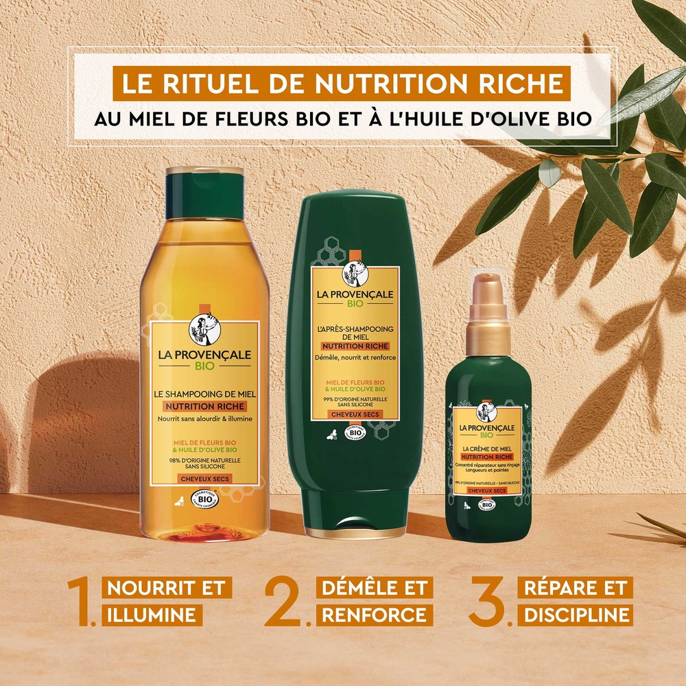 La Provençale La Provençale L'Après-Shampooing 2-en-1Démêlant et Masque Nutrition Riche 200ml L’Après-Shampooing 2-en-1 Cheveux Secs Certifié Bio