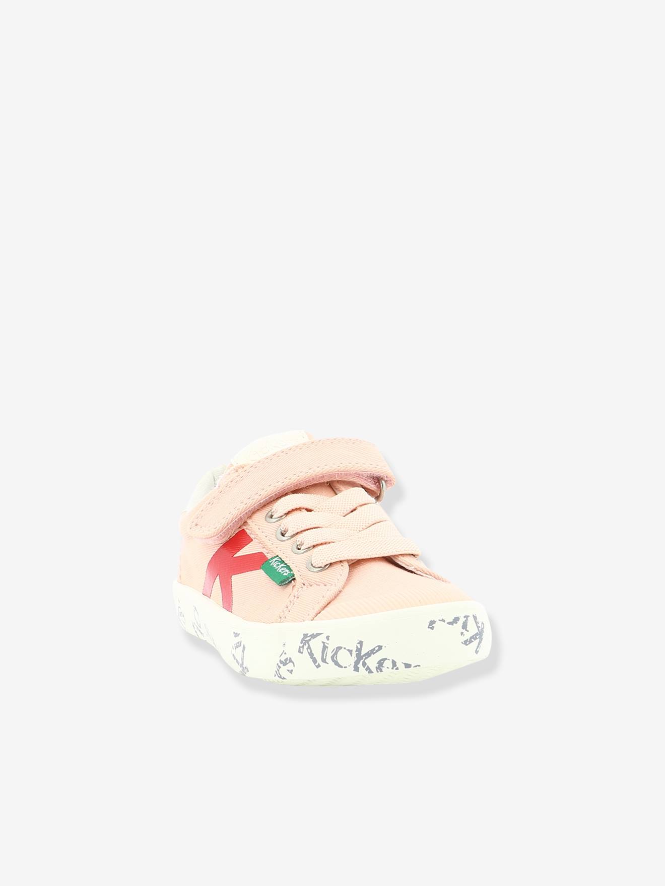 Baskets sneakers fille Gody Gold KICKERS® rose clair