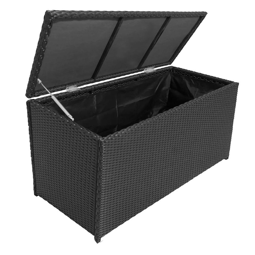 Lomadox Auflagenbox GAZA-120, in schwarz, B/H/T: ca. 120/60/50 cm