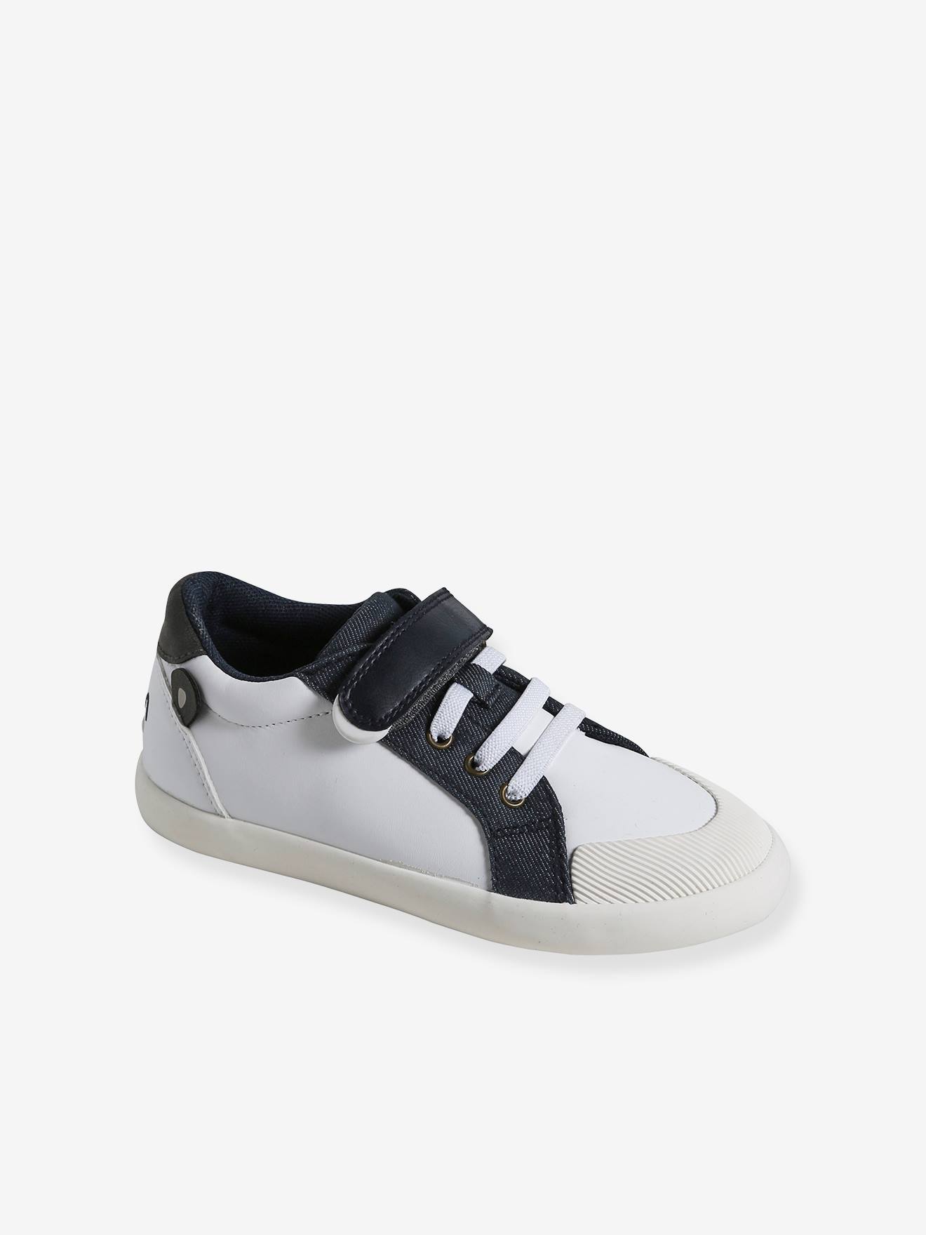 Vertbaudet Kinder Sneakers mit Anziehtrick - weiß