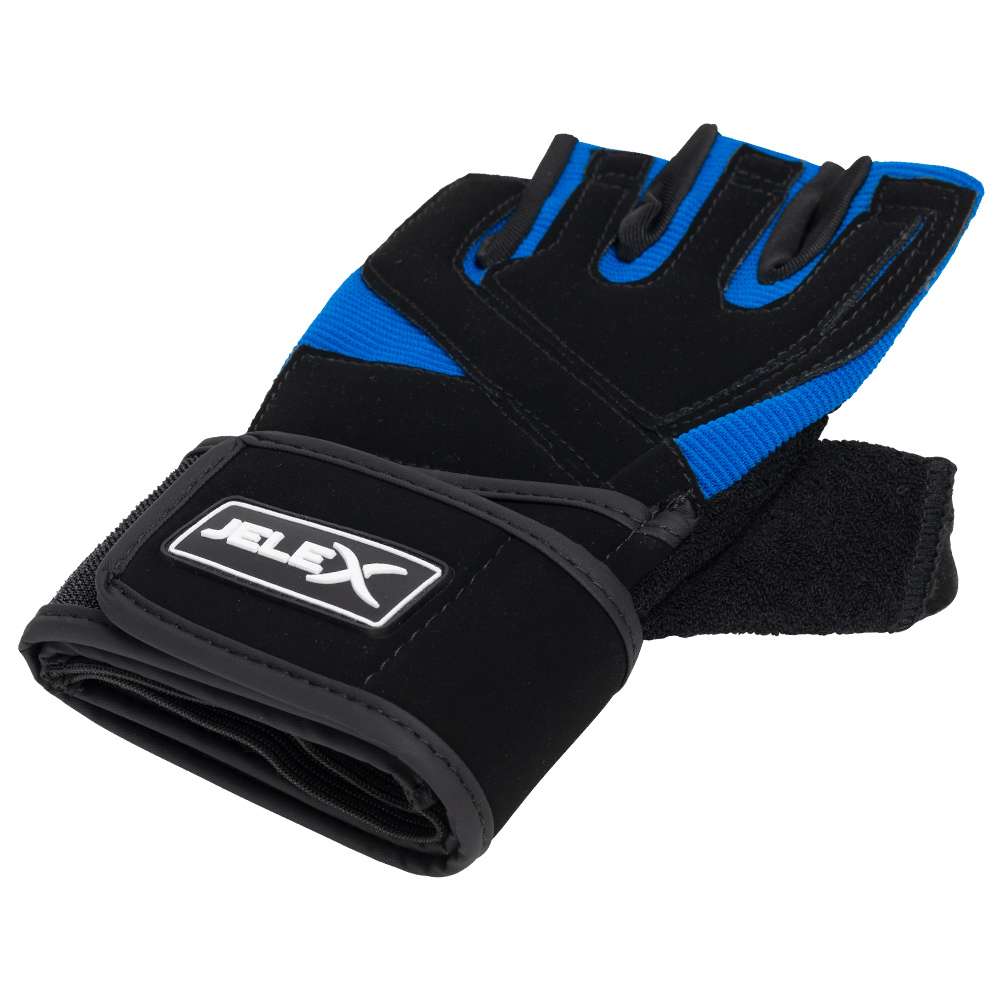 JELEX Power Premium gepolsterte Trainingshandschuhe schwarz-blau