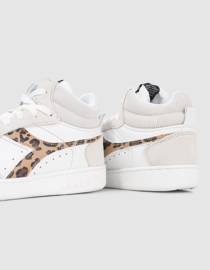 Baskets blanches et imprimé léopard Diadora® femme