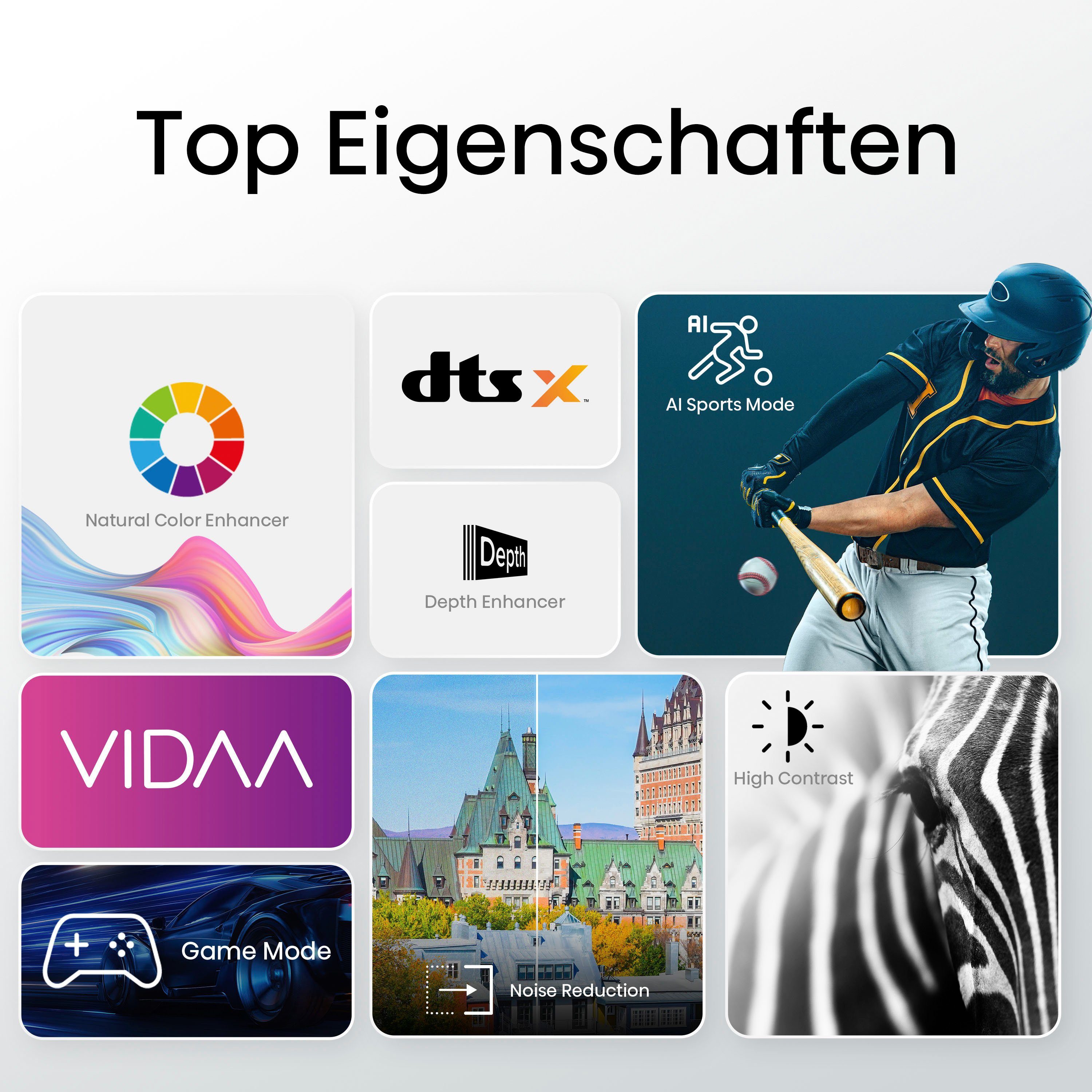 Hisense 32E41KT LED-Fernseher (80 cm/32 Zoll, HD, Smart-TV,Triple Tuner DVB-T2 / T/C / S2 / S)