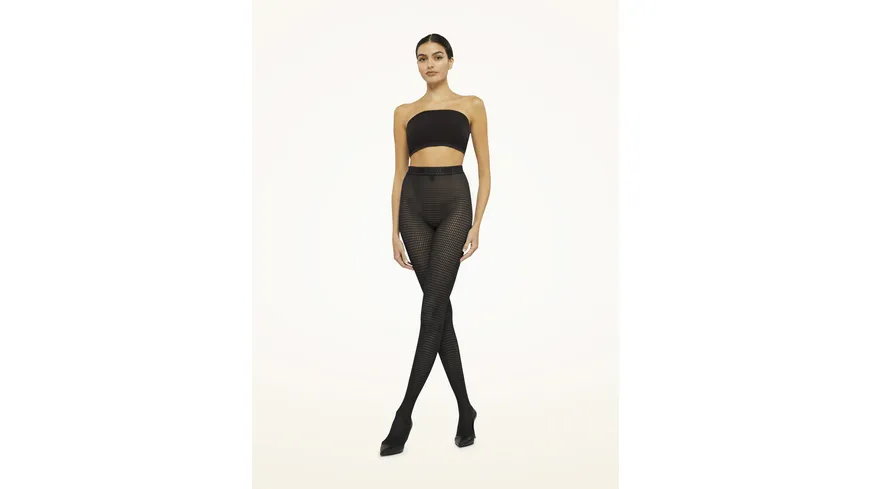 Wolford Damen Netzstrumpfhose Netz Grid black