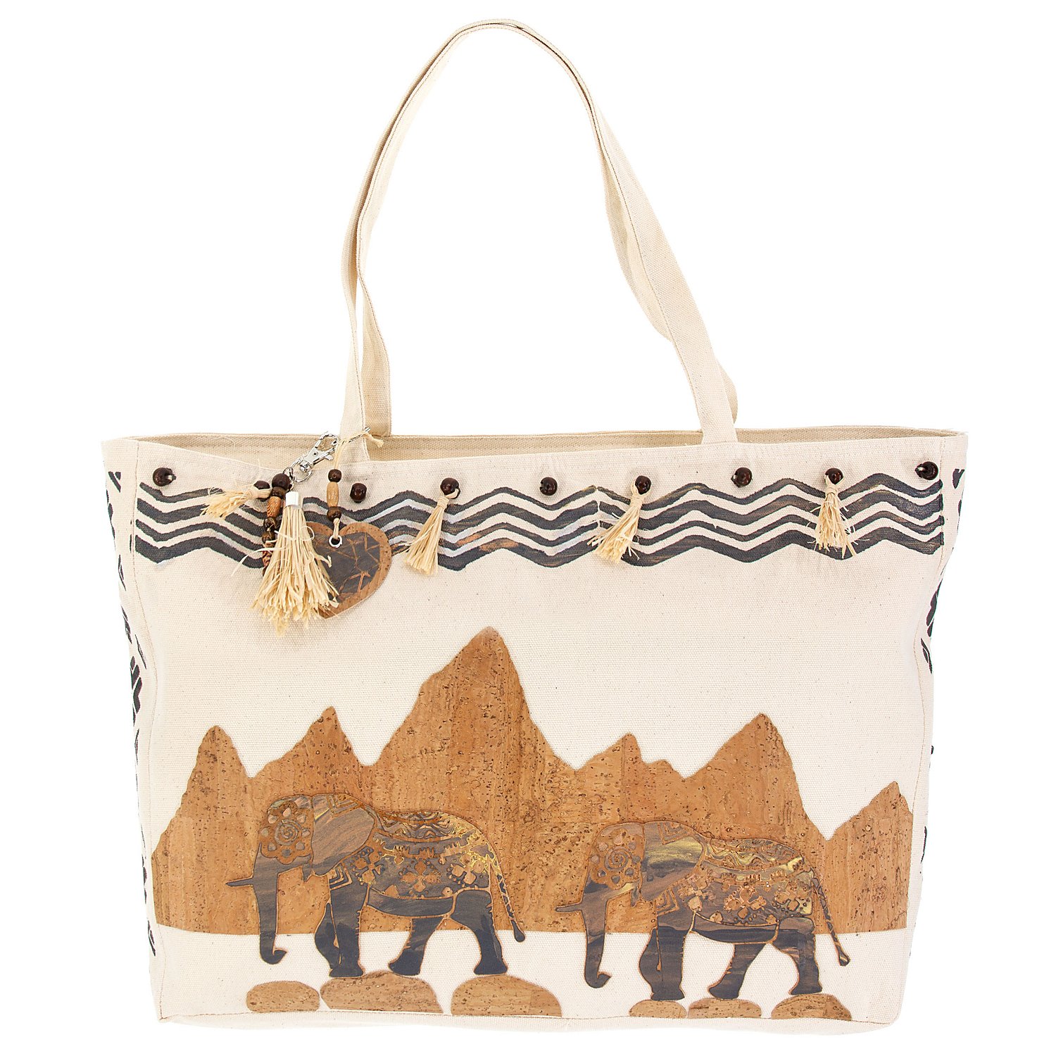 buttinette Strandtasche, natur, 45,5 x 6 x 34 cm