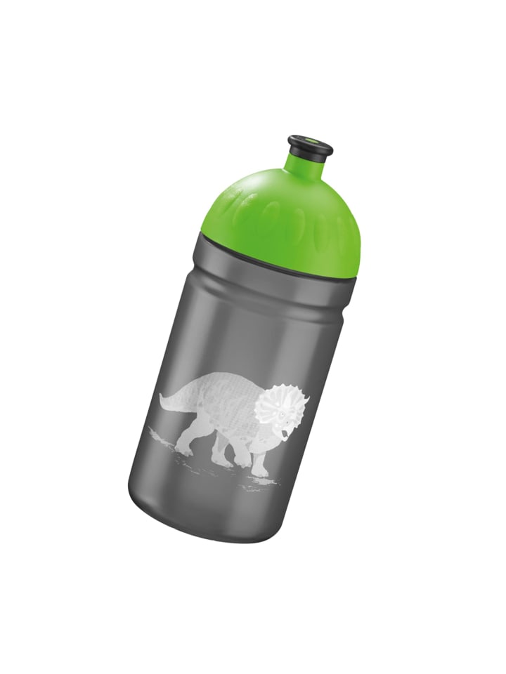 Step by Step Trinkflasche, 0,5 l, für Kindergarten und Schule in Dino Tres, Schwarz günstig kaufen 18,5 cm