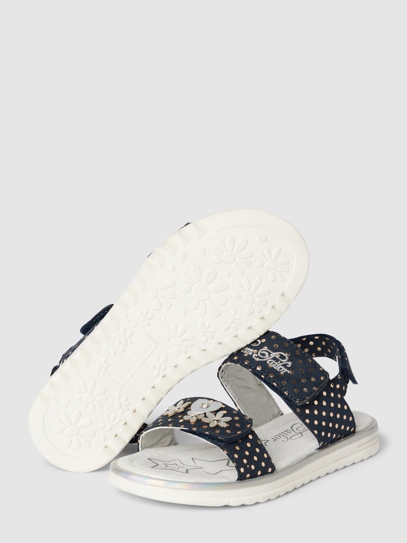 Sandalen mit Allover-Muster in marineblau