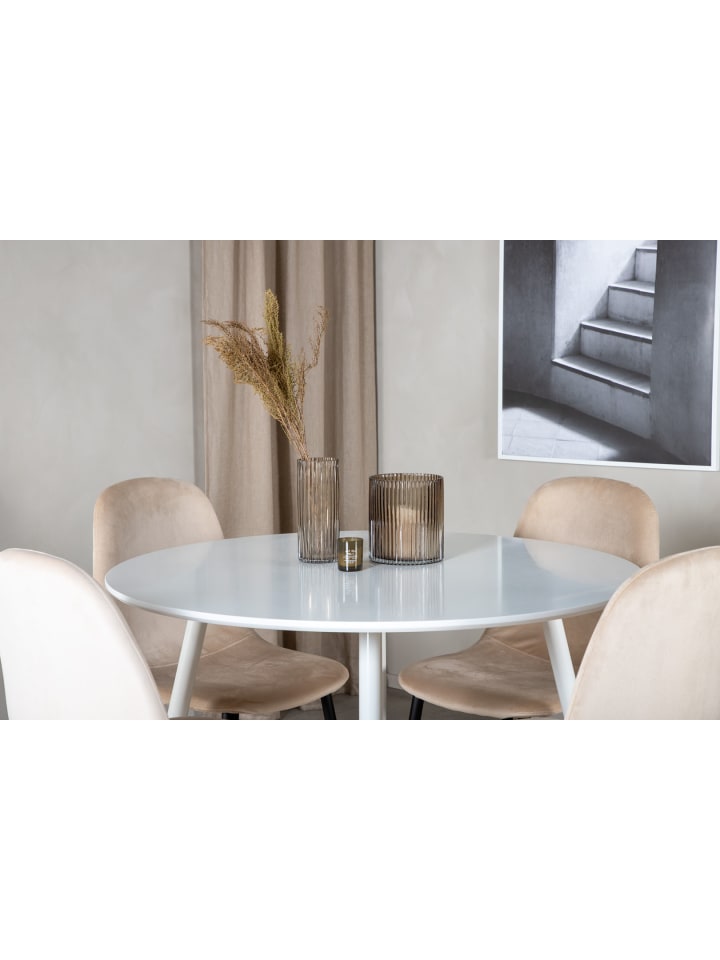 ebuy24 Essgruppe Plaza 4 (5-teilig) Beige 100 x 100 cm günstig kaufen onesize